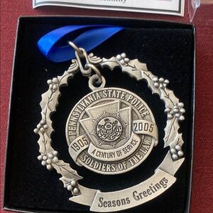 Vintage 100th anniversary PA State Police limited edition Christmas ornament